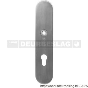 GPF Bouwbeslag RVS GPF9102.55 veiligheids binnenschild gatdeel SKG*** 248x52x8 mm afgerond PC55 RVS geborsteld - R21004838 - afbeelding 1