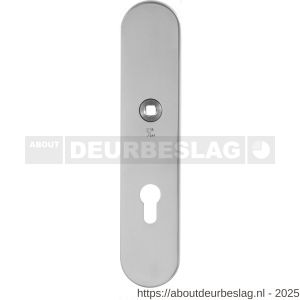 GPF Bouwbeslag RVS GPF9102.72/49 veiligheids binnenschild gatdeel SKG*** 248x52x8 mm afgerond PC72 RVS gepolijst - R21007801 - afbeelding 1