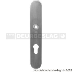 GPF Bouwbeslag RVS GPF9103.55 veiligheids binnenschild gatdeel SKG*** 248x40x8 mm afgerond PC55 RVS geborsteld - R21004837 - afbeelding 1