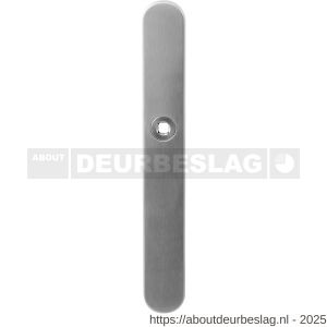 GPF Bouwbeslag RVS GPF9128.00 veiligheids binnenschild gatdeel smal SKG*** 257x35x8 mm afgerond blind RVS geborsteld - R21004798 - afbeelding 1