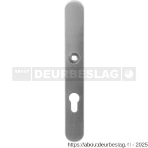 GPF Bouwbeslag RVS GPF9128.72 veiligheids binnenschild gatdeel smal SKG*** 257x35x8 mm afgerond PC72 RVS geborsteld - R21004843 - afbeelding 1