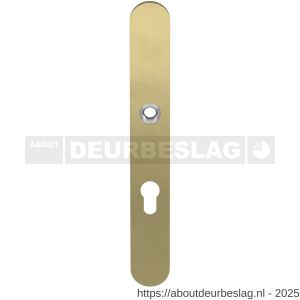 GPF Bouwbeslag PVD GPF9128.72P4 veiligheids binnenschild gatdeel smal SKG*** 257x35x8 mm afgerond PC72 PVD mat messing - R21013130 - afbeelding 1