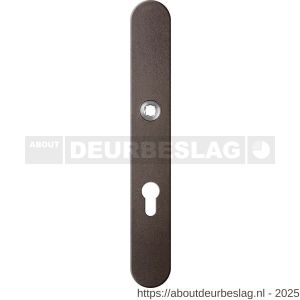 GPF Bouwbeslag Anastasius GPF9128.A1 PC72 veiligheids binnenschild gatdeel smal SKG*** 257x35x8 mm afgerond PC72 Dark blend - R21013020 - afbeelding 1