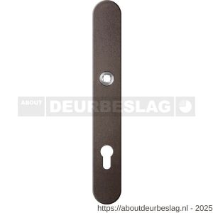 GPF Bouwbeslag Anastasius GPF9128.A1 PC92 veiligheids binnenschild gatdeel smal SKG*** 257x35x8 mm afgerond PC92 Dark blend - R21013021 - afbeelding 1