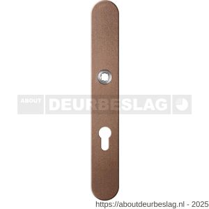 GPF Bouwbeslag Anastasius GPF9128.A2 PC72 veiligheids binnenschild gatdeel smal SKG*** 257x35x8 mm afgerond PC72 Bronze blend - R21013022 - afbeelding 1