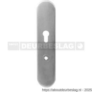 GPF Bouwbeslag RVS GPF9142.72 veiligheids binnenschild gatdeel Comfort SKG*** 248x52x8 mm afgerond PC72 RVS geborsteld - R21004841 - afbeelding 1
