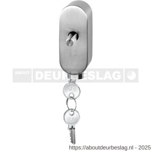 GPF Bouwbeslag RVS GPF9250.09 draaikiepmechanisme afsluitbaar SKG*** ovaal 83x34x31 mm met stift binnenzijde 32 mm RVS geborsteld - R21004992 - afbeelding 1