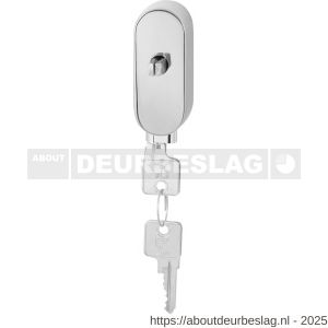 GPF Bouwbeslag RVS GPF9250.49 draaikiepmechanisme afsluitbaar SKG*** ovaal 83x34x31 mm met stift binnenzijde 32 mm RVS gepolijst - R21004993 - afbeelding 1