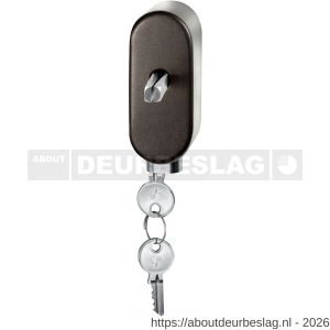 GPF Bouwbeslag Anastasius GPF9250.A1.0040 draaikiepmechanisme afsluitbaar SKG*** ovaal 83x34x31 mm met stift binnenzijde 40 mm Dark blend - R21011441 - afbeelding 1