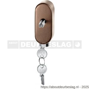 GPF Bouwbeslag Anastasius GPF9250.A2.0040 draaikiepmechanisme afsluitbaar SKG*** ovaal 83x34x31 mm met stift binnenzijde 40 mm Bronze blend - R21011443 - afbeelding 1
