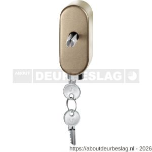 GPF Bouwbeslag Anastasius GPF9250.A4.0040 draaikiepmechanisme afsluitbaar SKG*** ovaal 83x34x31 mm met stift binnenzijde 40 mm Champagne blend - R21011447 - afbeelding 1