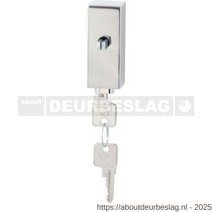 GPF Bouwbeslag RVS GPF9252.49EL draaikiepmechanisme afsluitbaar SKG*** rechthoekig 83x34x31 mm met stift binnenzijde 40 mm RVS gepolijst - R21008136 - afbeelding 1