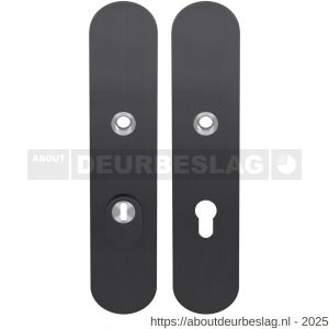 GPF Bouwbeslag PVD GPF9308.92P1 veiligheids schilden SKG*** 248x52 mm massief afgerond kerntrekbeveiliging PC92 PVD antraciet - R21006554 - afbeelding 1