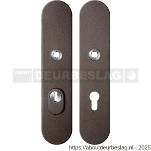 GPF Bouwbeslag Anastasius GPF9308.A1 PC72 veiligheids schilden SKG*** 248x52 mm massief afgerond kerntrekbeveiliging PC72 Dark blend - R21012861 - afbeelding 1