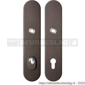 GPF Bouwbeslag Anastasius GPF9308.A1 PC92 veiligheids schilden SKG*** 248x52 mm massief afgerond kerntrekbeveiliging PC92 Dark blend - R21012862 - afbeelding 1