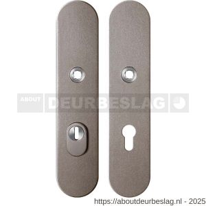GPF Bouwbeslag Anastasius GPF9308.A3 PC72 veiligheids schilden SKG*** 248x52 mm massief afgerond kerntrekbeveiliging PC72 Mocca blend - R21012867 - afbeelding 1