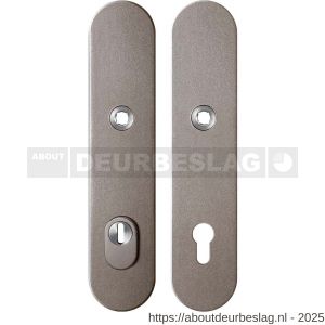 GPF Bouwbeslag Anastasius GPF9308.A3 PC92 veiligheids schilden SKG*** 248x52 mm massief afgerond kerntrekbeveiliging PC92 Mocca blend - R21012868 - afbeelding 1