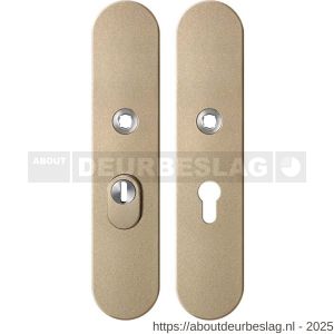 GPF Bouwbeslag Anastasius GPF9308.A4 PC55 veiligheids schilden SKG*** 248x52 mm massief afgerond kerntrekbeveiliging PC55 Champagne blend - R21012869 - afbeelding 1