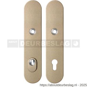 GPF Bouwbeslag Anastasius GPF9308.A4 PC92 veiligheids schilden SKG*** 248x52 mm massief afgerond kerntrekbeveiliging PC92 Champagne blend - R21012871 - afbeelding 1