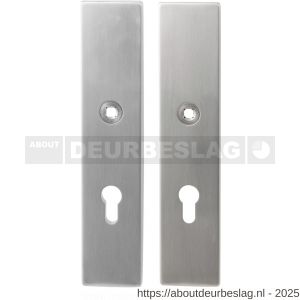 GPF Bouwbeslag RVS GPF9312.55 veiligheids schilden SKG*** 248x52 mm rechthoekig PC55 RVS geborsteld - R21004859 - afbeelding 1