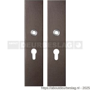 GPF Bouwbeslag Anastasius GPF9312.A1 veiligheids schilden SKG*** 248x52 mm rechthoekig PC55 Dark blend - R21012812 - afbeelding 1