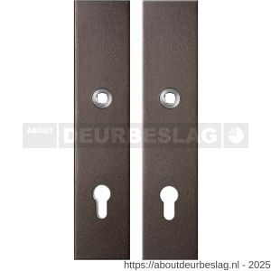 GPF Bouwbeslag Anastasius GPF9312.A1 veiligheids schilden SKG*** 248x52 mm rechthoekig PC92 Dark blend - R21012814 - afbeelding 1