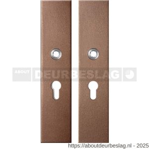 GPF Bouwbeslag Anastasius GPF9312.A2 veiligheids schilden SKG*** 248x52 mm rechthoekig PC55 Bronze blend - R21012815 - afbeelding 1