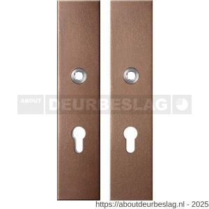 GPF Bouwbeslag Anastasius GPF9312.A2 veiligheids schilden SKG*** 248x52 mm rechthoekig PC72 Bronze blend - R21012816 - afbeelding 1