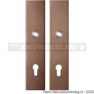 GPF Bouwbeslag Anastasius GPF9312.A2 veiligheids schilden SKG*** 248x52 mm rechthoekig PC92 Bronze blend - R21012817 - afbeelding 1