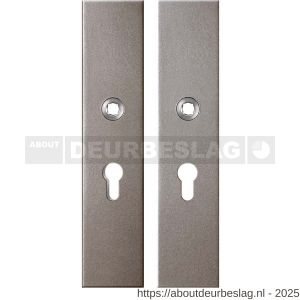 GPF Bouwbeslag Anastasius GPF9312.A3 PC55 veiligheids schilden SKG*** 248x52 mm rechthoekig PC55 Mocca blend - R21012818 - afbeelding 1