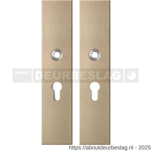 GPF Bouwbeslag Anastasius GPF9312.A4 PC55 veiligheids schilden SKG*** 248x52 mm rechthoekig PC55 Champagne blend - R21012821 - afbeelding 1