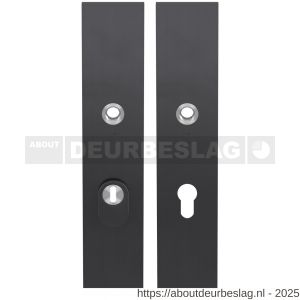GPF Bouwbeslag PVD GPF9318.72P1 veiligheids schilden SKG*** 248x52 mm massief rechthoekig kerntrekbeveiliging PC72 PVD antraciet - R21005952 - afbeelding 1