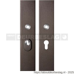 GPF Bouwbeslag Anastasius GPF9318.A1 PC55 veiligheids schilden SKG*** 248x52 mm massief rechthoekig kerntrekbeveiliging PC55 Dark blend - R21012872 - afbeelding 1