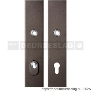 GPF Bouwbeslag Anastasius GPF9318.A1 PC92 veiligheids schilden SKG*** 248x52 mm massief rechthoekig kerntrekbeveiliging PC92 Dark blend - R21012874 - afbeelding 1