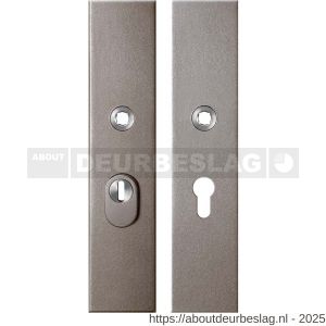GPF Bouwbeslag Anastasius GPF9318.A3 PC55 veiligheids schilden SKG*** 248x52 mm massief rechthoekig kerntrekbeveiliging PC55 Mocca blend - R21012878 - afbeelding 1