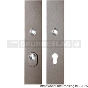 GPF Bouwbeslag Anastasius GPF9318.A3 PC72 veiligheids schilden SKG*** 248x52 mm massief rechthoekig kerntrekbeveiliging PC72 Mocca blend - R21012879 - afbeelding 1