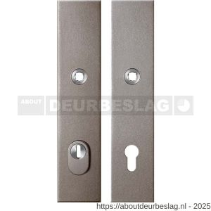 GPF Bouwbeslag Anastasius GPF9318.A3 PC92 veiligheids schilden SKG*** 248x52 mm massief rechthoekig kerntrekbeveiliging PC92 Mocca blend - R21012880 - afbeelding 1
