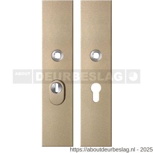 GPF Bouwbeslag Anastasius GPF9318.A4 PC55 veiligheids schilden SKG*** 248x52 mm massief rechthoekig kerntrekbeveiliging PC55 Champagne blend - R21012881 - afbeelding 1