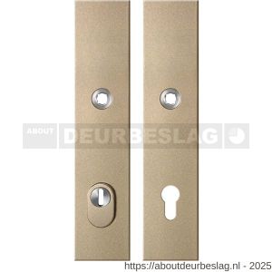 GPF Bouwbeslag Anastasius GPF9318.A4 PC92 veiligheids schilden SKG*** 248x52 mm massief rechthoekig kerntrekbeveiliging PC92 Champagne blend - R21012883 - afbeelding 1