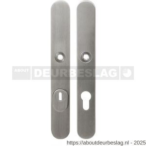 GPF Bouwbeslag RVS GPF9328.92 veiligheids schilden SKG*** 257x35 mm small massief afgerond kerntrekbeveiliging PC92 RVS geborsteld - R21004870 - afbeelding 1
