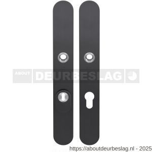 GPF Bouwbeslag PVD GPF9328.92P1 veiligheids schilden SKG*** 257x35 mm smal massief afgerond kerntrekbeveiliging PC92 PVD antraciet - R21006570 - afbeelding 1