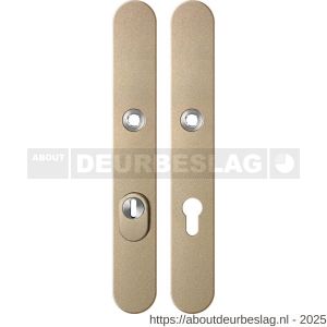 GPF Bouwbeslag Anastasius GPF9328.A4 PC72 veiligheids schilden SKG*** 257x35 mm smal massief afgerond kerntrekbeveiliging PC72 Champagne blend - R21013058 - afbeelding 1