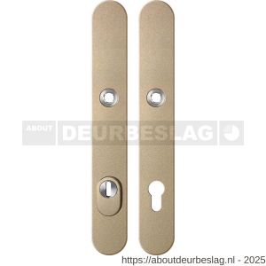 GPF Bouwbeslag Anastasius GPF9328.A4 PC92 veiligheids schilden SKG*** 257x35 mm smal massief afgerond kerntrekbeveiliging PC92 Champagne blend - R21013059 - afbeelding 1