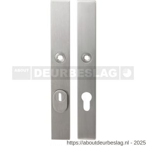 GPF Bouwbeslag RVS GPF9338.72 veiligheids schilden SKG*** 257x35 mm small massief rechthoekig kerntrekbeveiliging PC72 RVS geborsteld - R21004864 - afbeelding 1