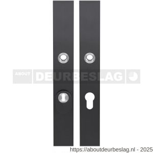 GPF Bouwbeslag PVD GPF9338.92P1 veiligheids schilden SKG*** 257x35 mm smal massief rechthoekig kerntrekbeveiliging PC92 PVD antraciet - R21006557 - afbeelding 1