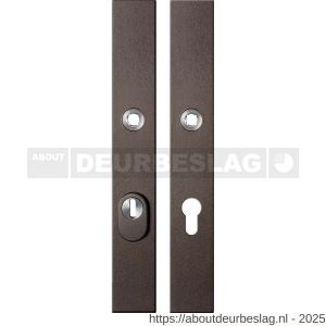 GPF Bouwbeslag Anastasius GPF9338.A1 PC72 veiligheids schilden SKG*** 257x35 mm small massief rechthoekig kerntrekbeveiliging PC72 Dark blend - R21013062 - afbeelding 1