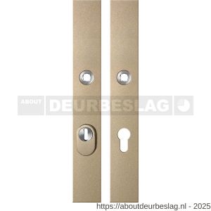 GPF Bouwbeslag Anastasius GPF9338.A4 PC72 veiligheids schilden SKG*** 257x35 mm smal massief rechthoekig kerntrekbeveiliging PC72 Champagne blend - R21013066 - afbeelding 1