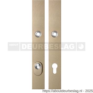 GPF Bouwbeslag Anastasius GPF9338.A4 PC92 veiligheids schilden SKG*** 257x35 mm smal massief rechthoekig kerntrekbeveiliging PC92 Champagne blend - R21013067 - afbeelding 1
