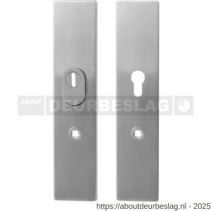 GPF Bouwbeslag RVS GPF9358.72 veiligheids schilden Comfort SKG*** 248x52 mm kerntrekbeveiliging rechthoekig PC72 RVS geborsteld - R21006502 - afbeelding 1