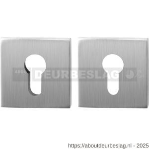 GPF Bouwbeslag RVS GPF9386.09 Set veiligheidsrozet vierkant 54 mm SKG*** RVS geborsteld - R21012891 - afbeelding 1